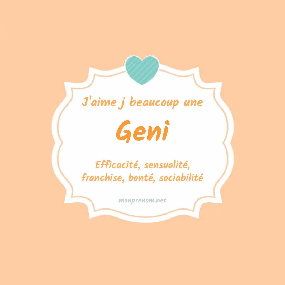 J'aime beaucoup Geni