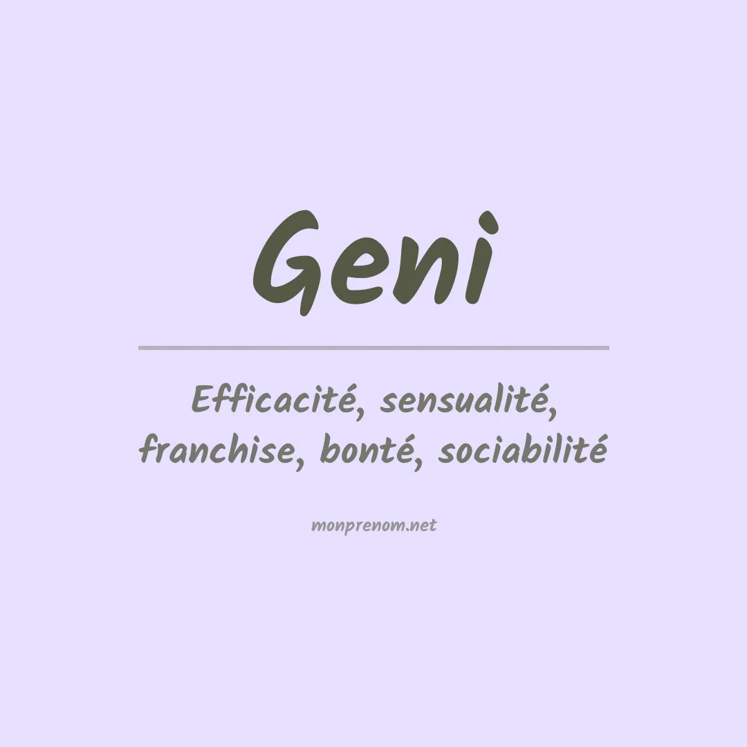 Prénom Geni