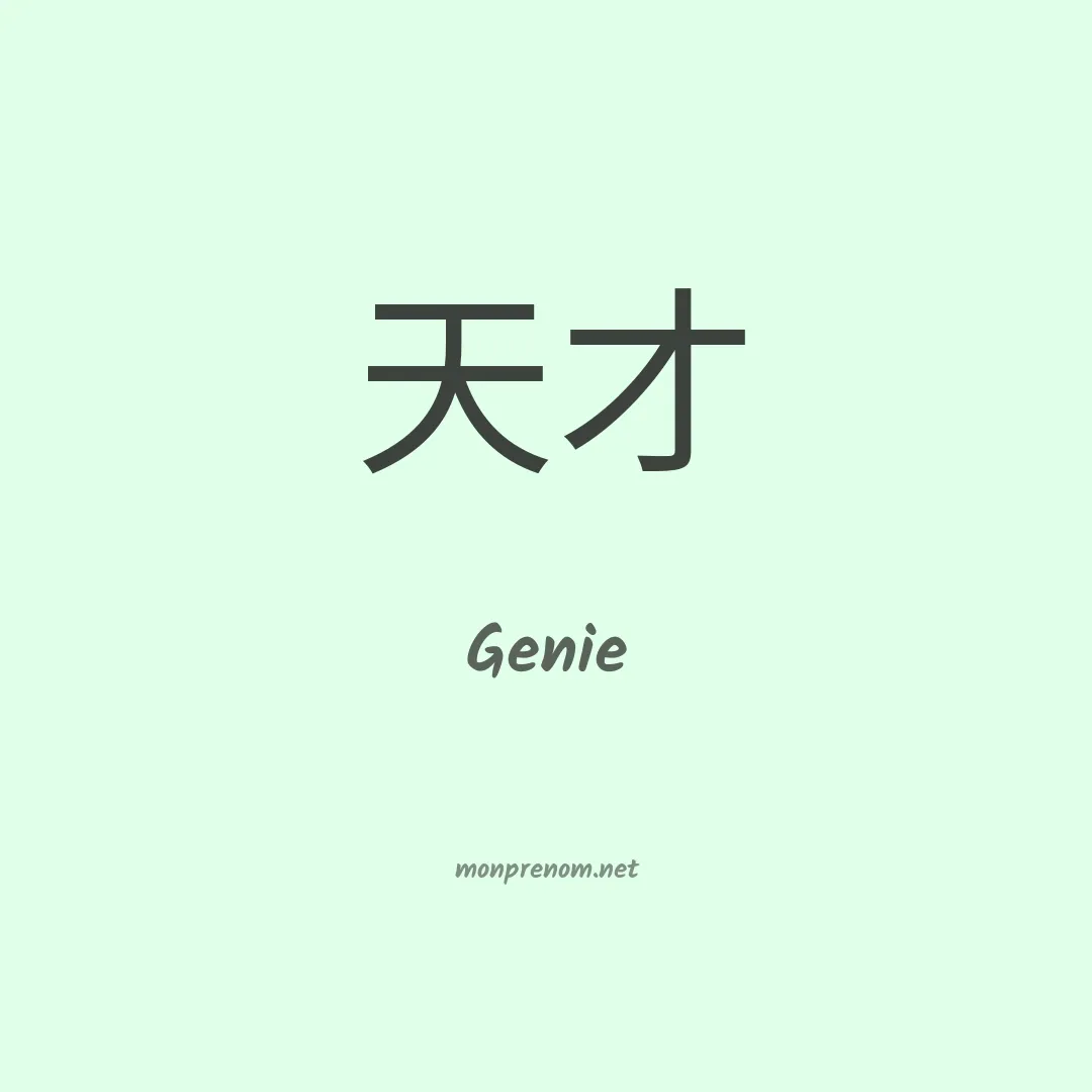 Genie en chinois