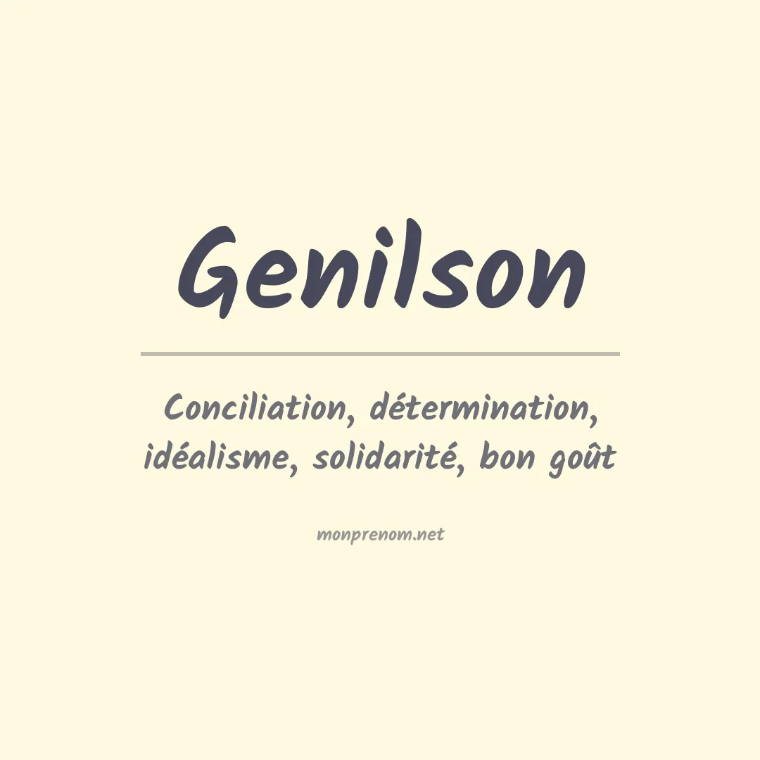 Prénom Genilson