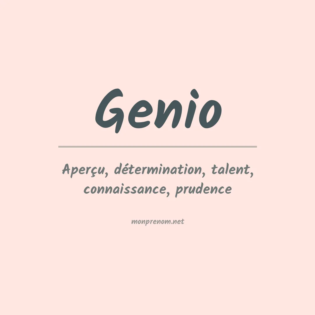 Prénom Genio
