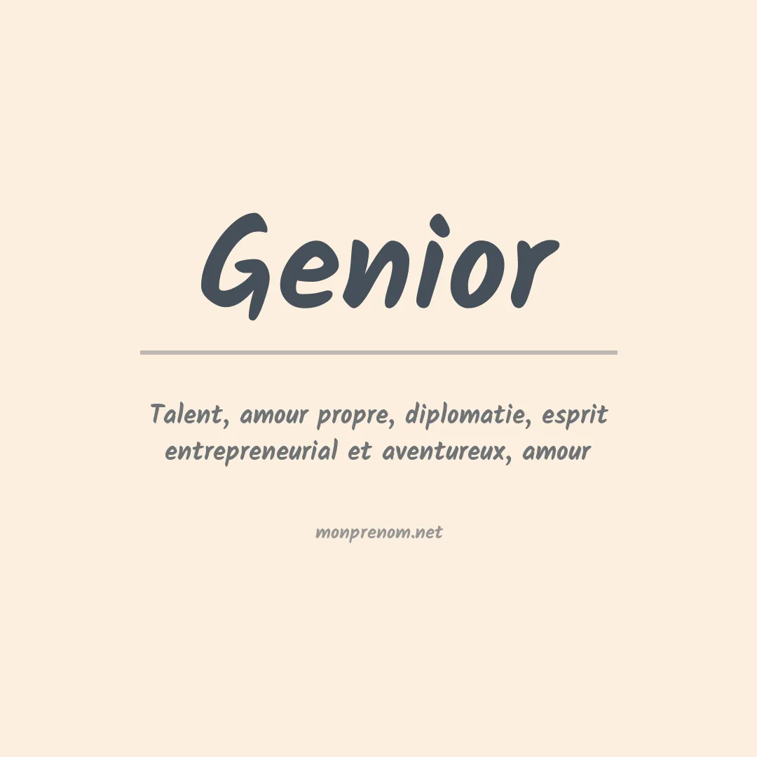 Prénom Genior