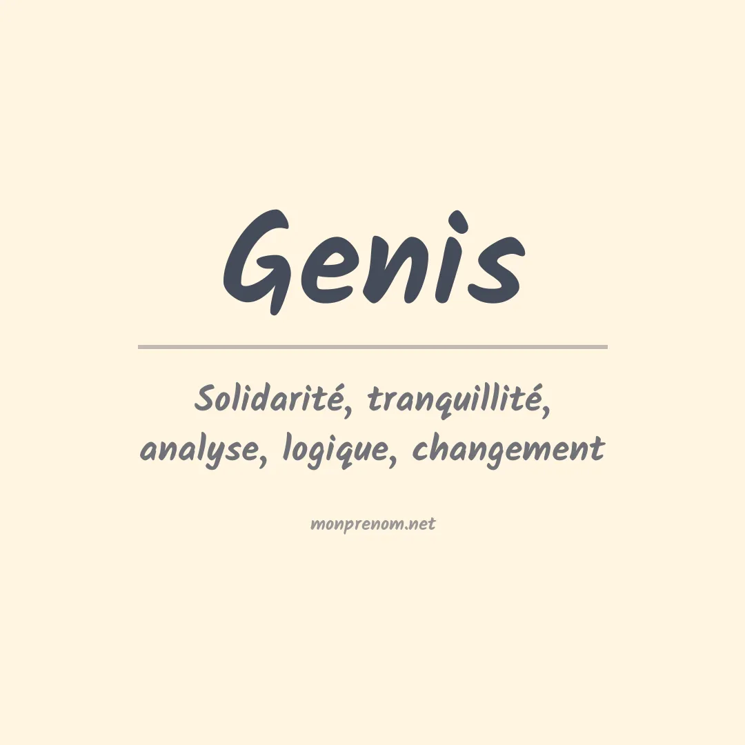 Prénom Genis