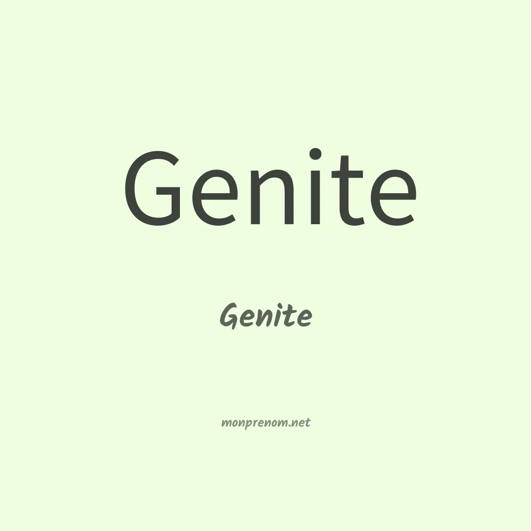 Genite en chinois