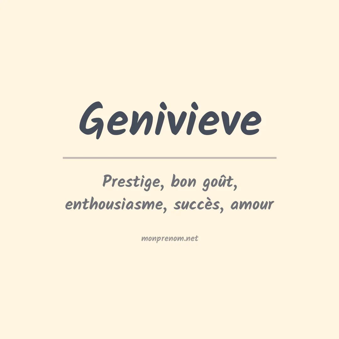 Signification du prénom Genivieve