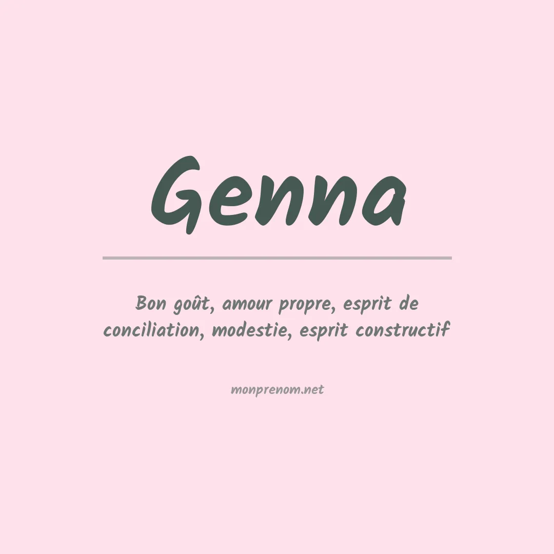 Prénom Genna