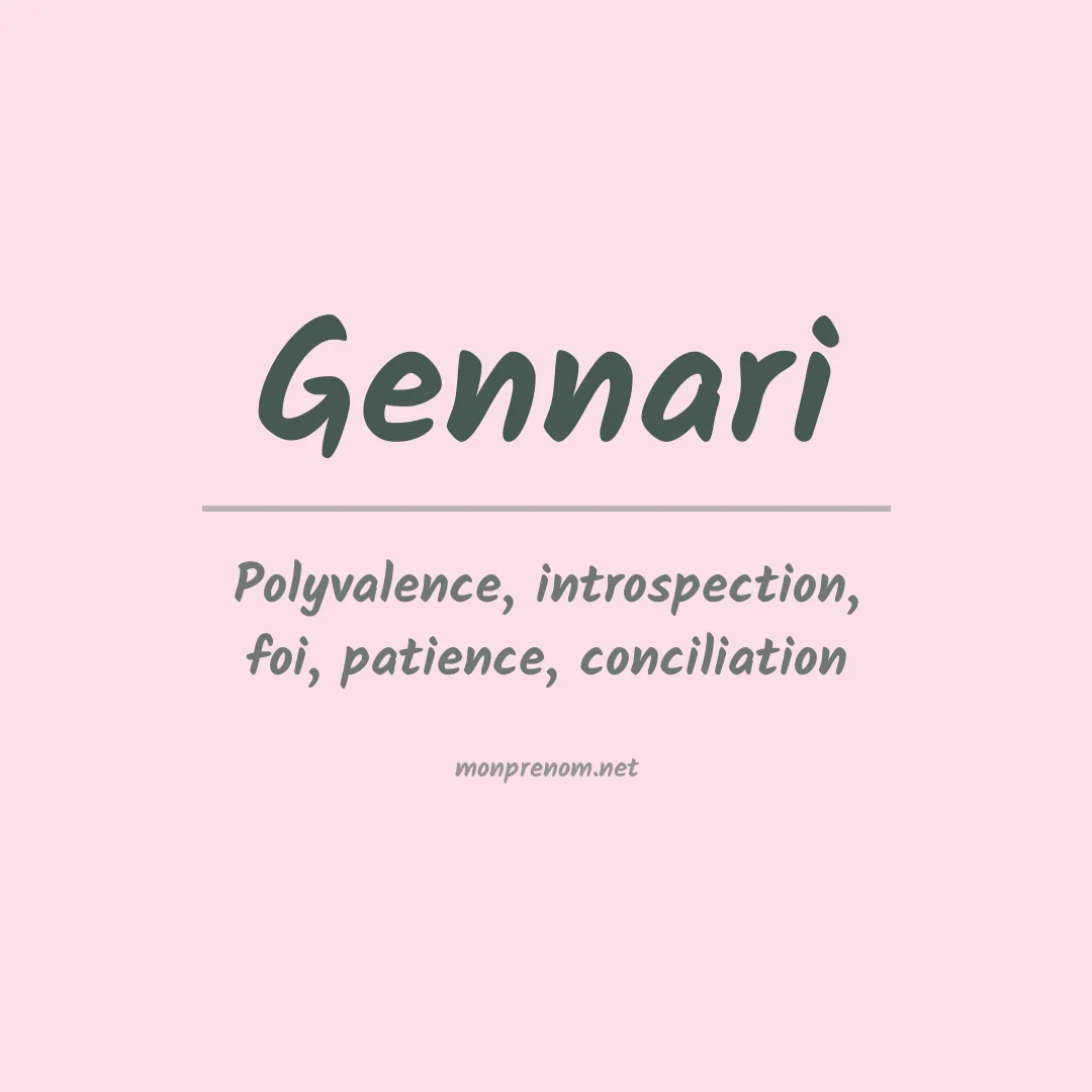 Prénom Gennari