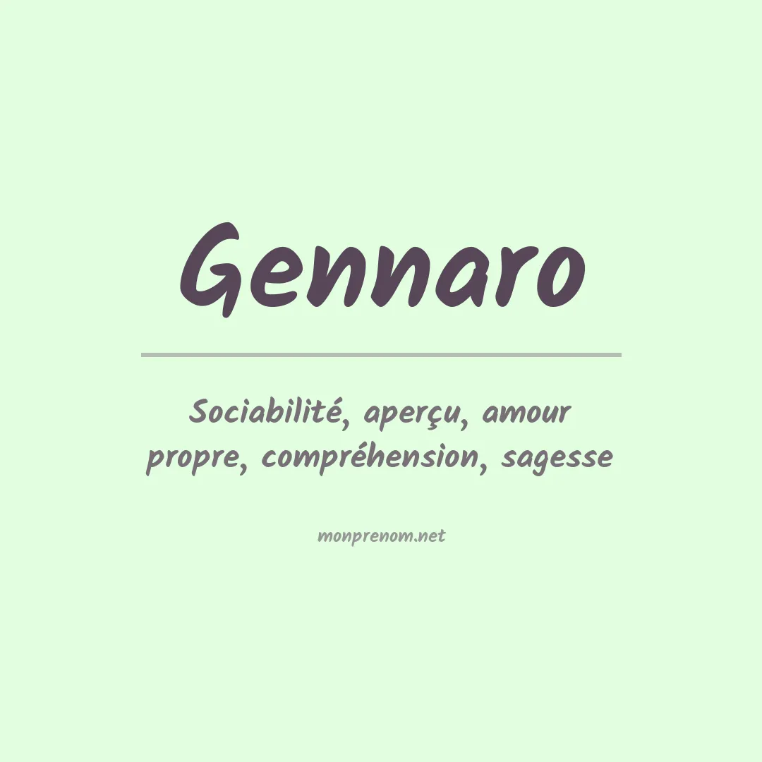 Prénom Gennaro