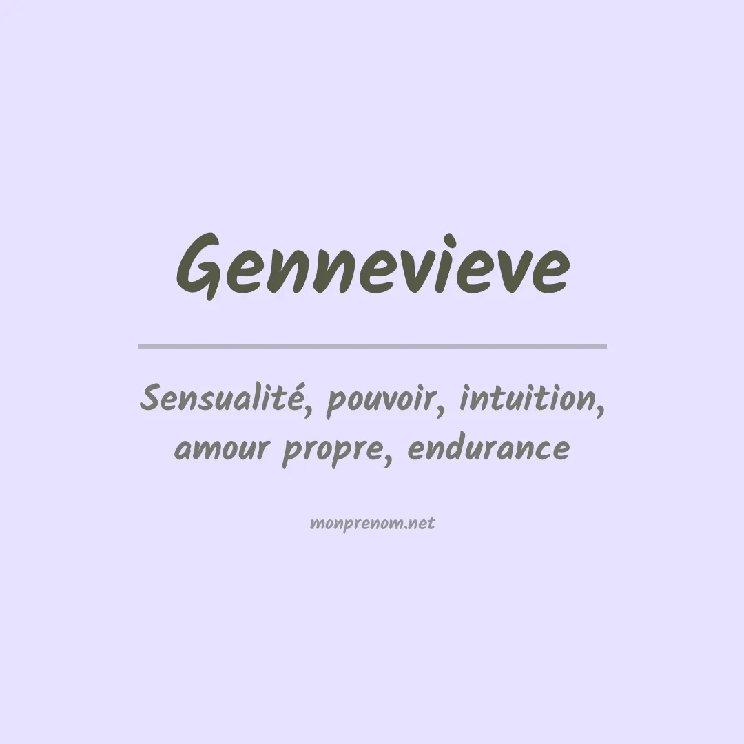 Signification du prénom Gennevieve