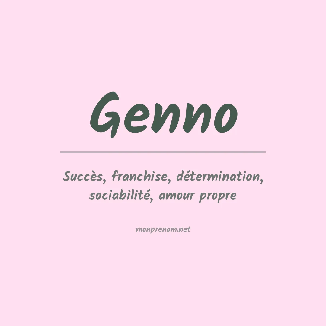 Signification du prénom Genno