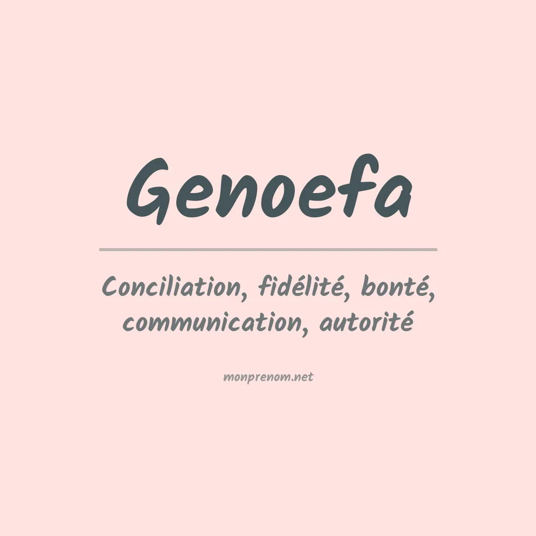 Signification du prénom Genoefa