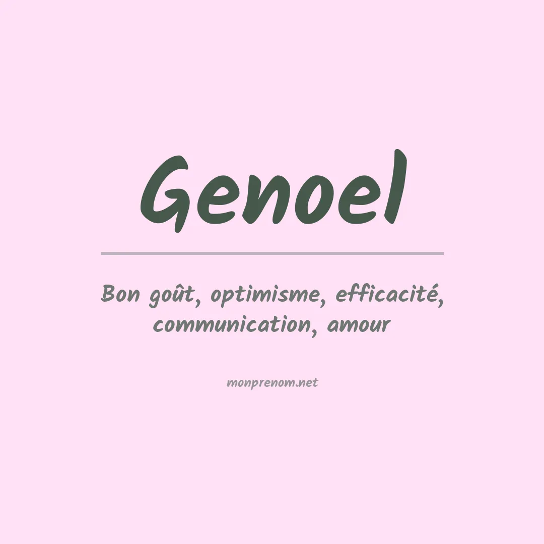 Signification du prénom Genoel