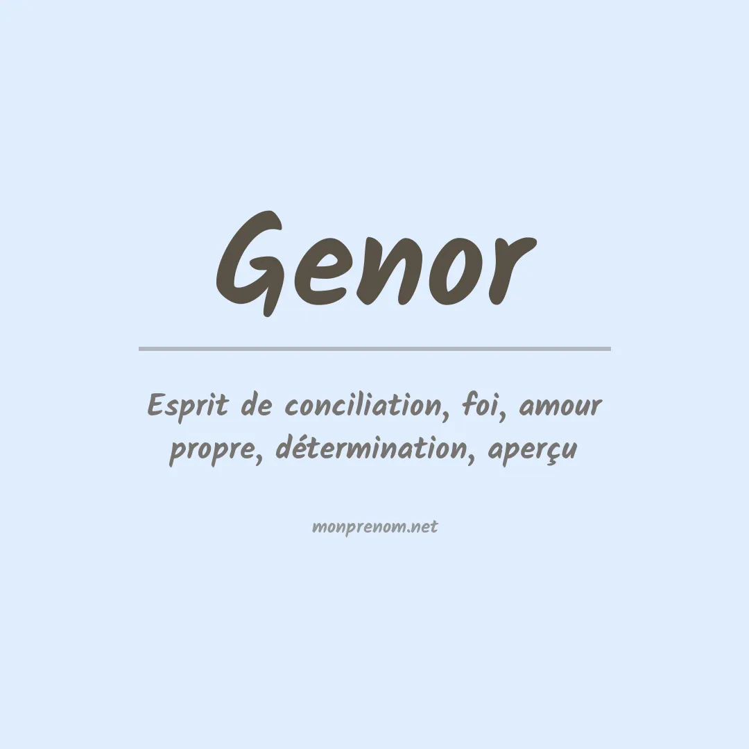 Prénom Genor