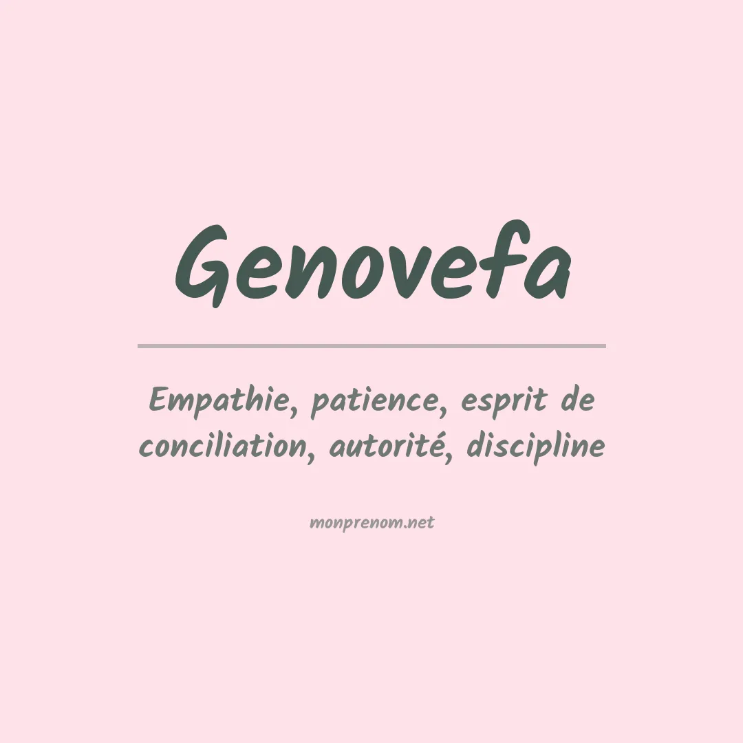 Signification du prénom Genovefa