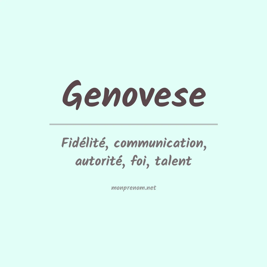 Prénom Genovese