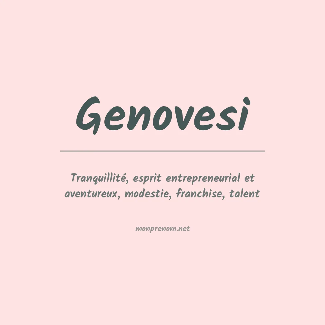 Prénom Genovesi