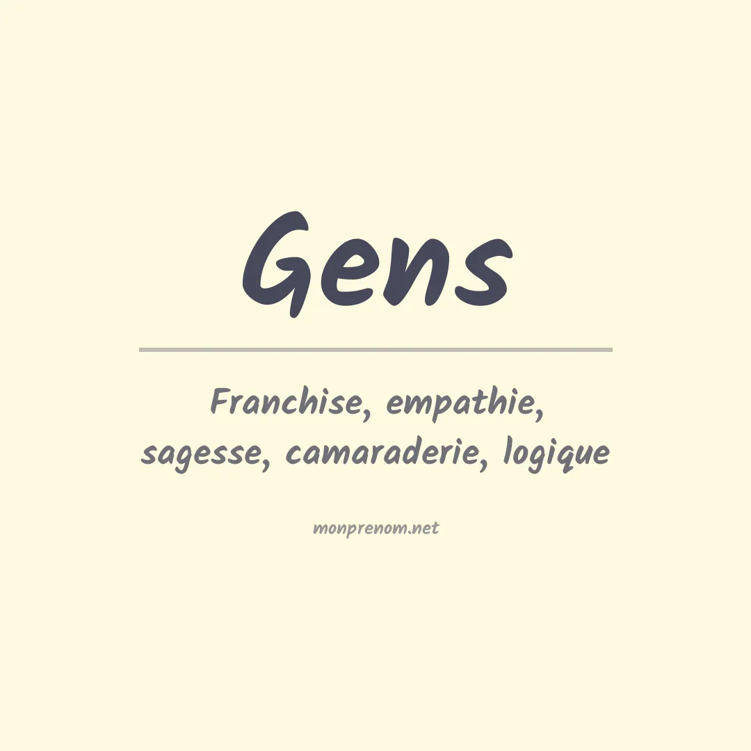 Prénom Gens