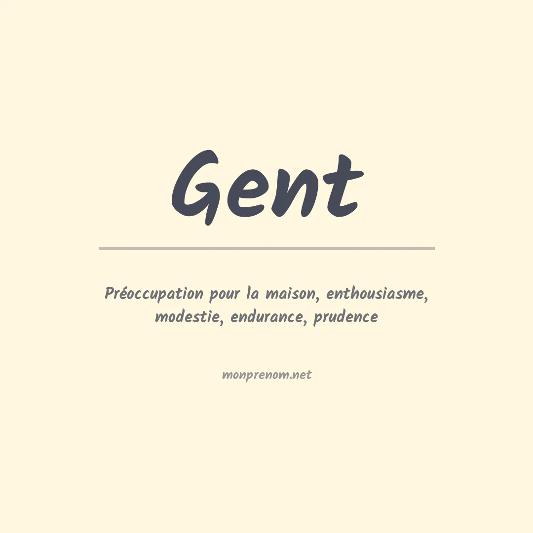 Prénom Gent