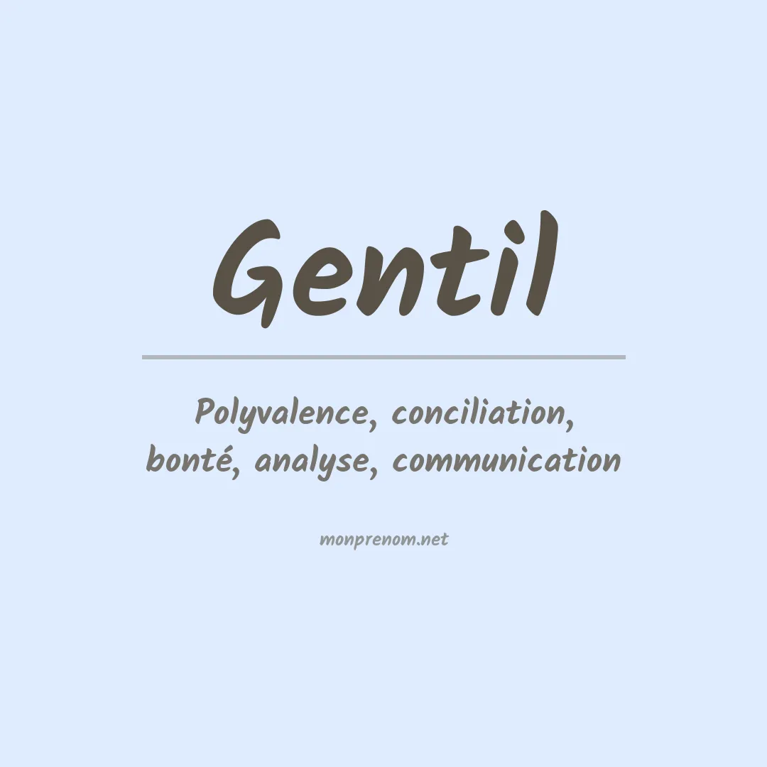 Prénom Gentil