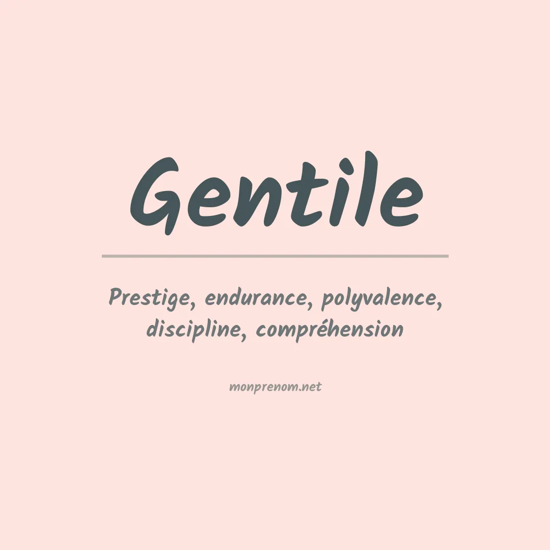 Prénom Gentile