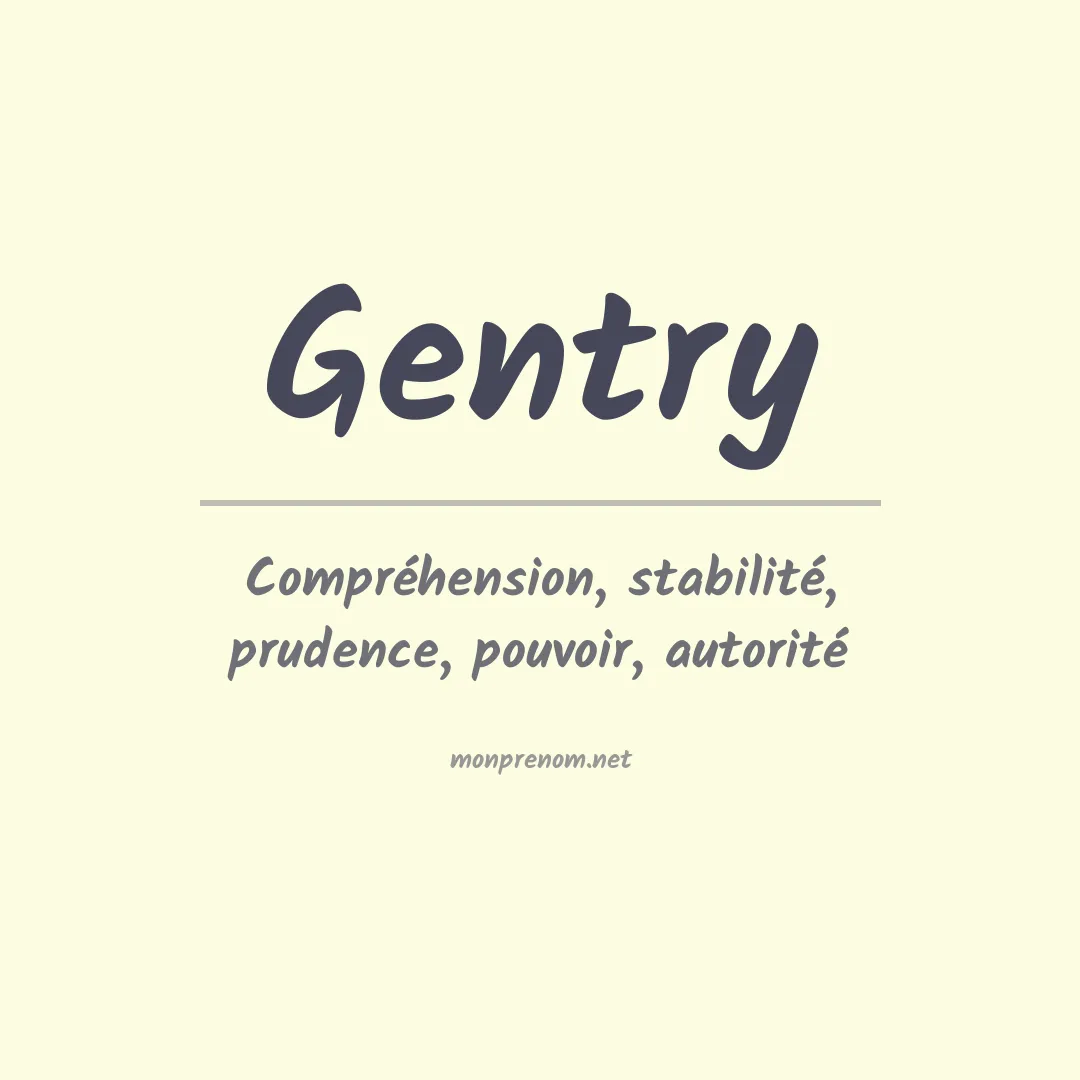 Prénom Gentry