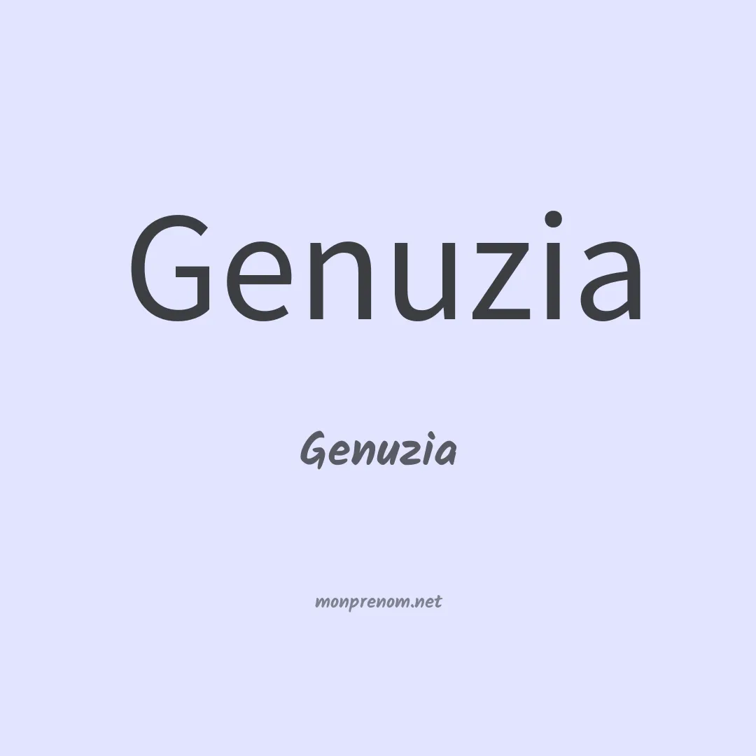 Genuzia en chinois