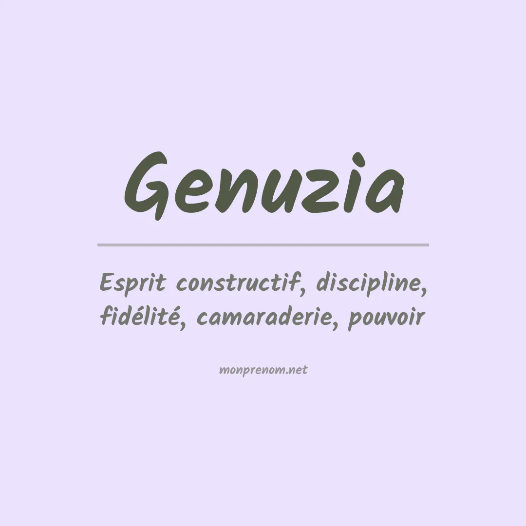 Signification du prénom Genuzia