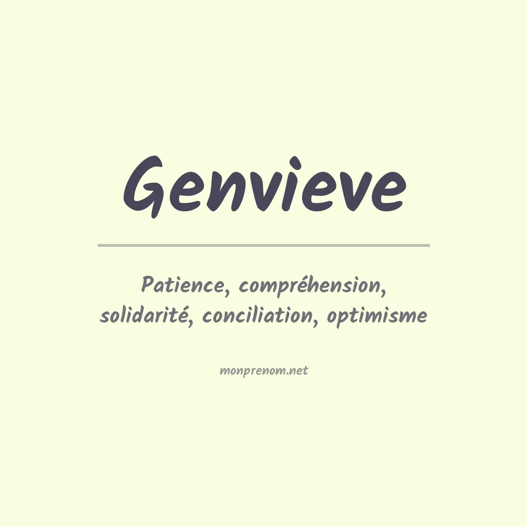 Signification du prénom Genvieve