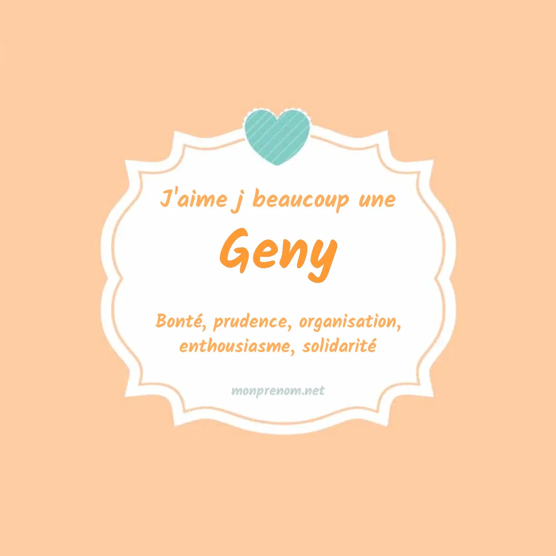 J'aime beaucoup Geny