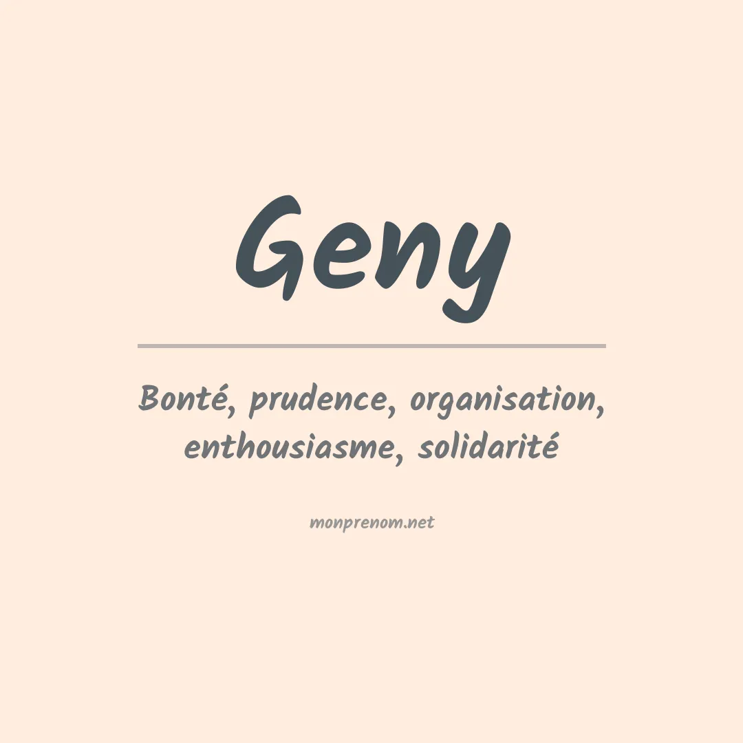 Prénom Geny
