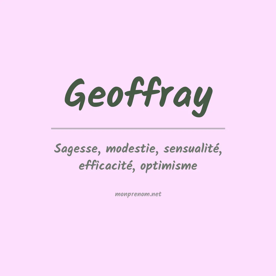 Prénom Geoffray