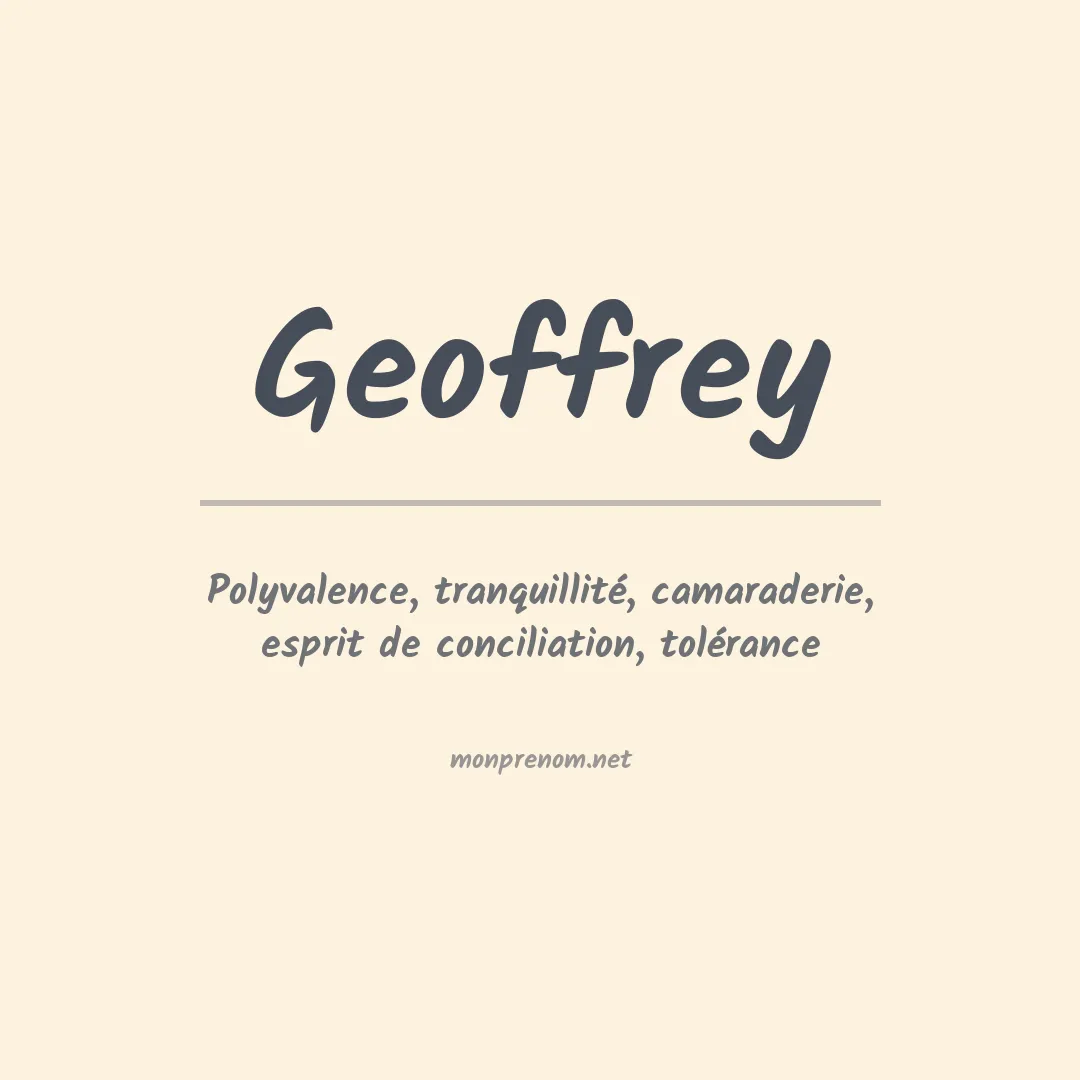 Prénom Geoffrey