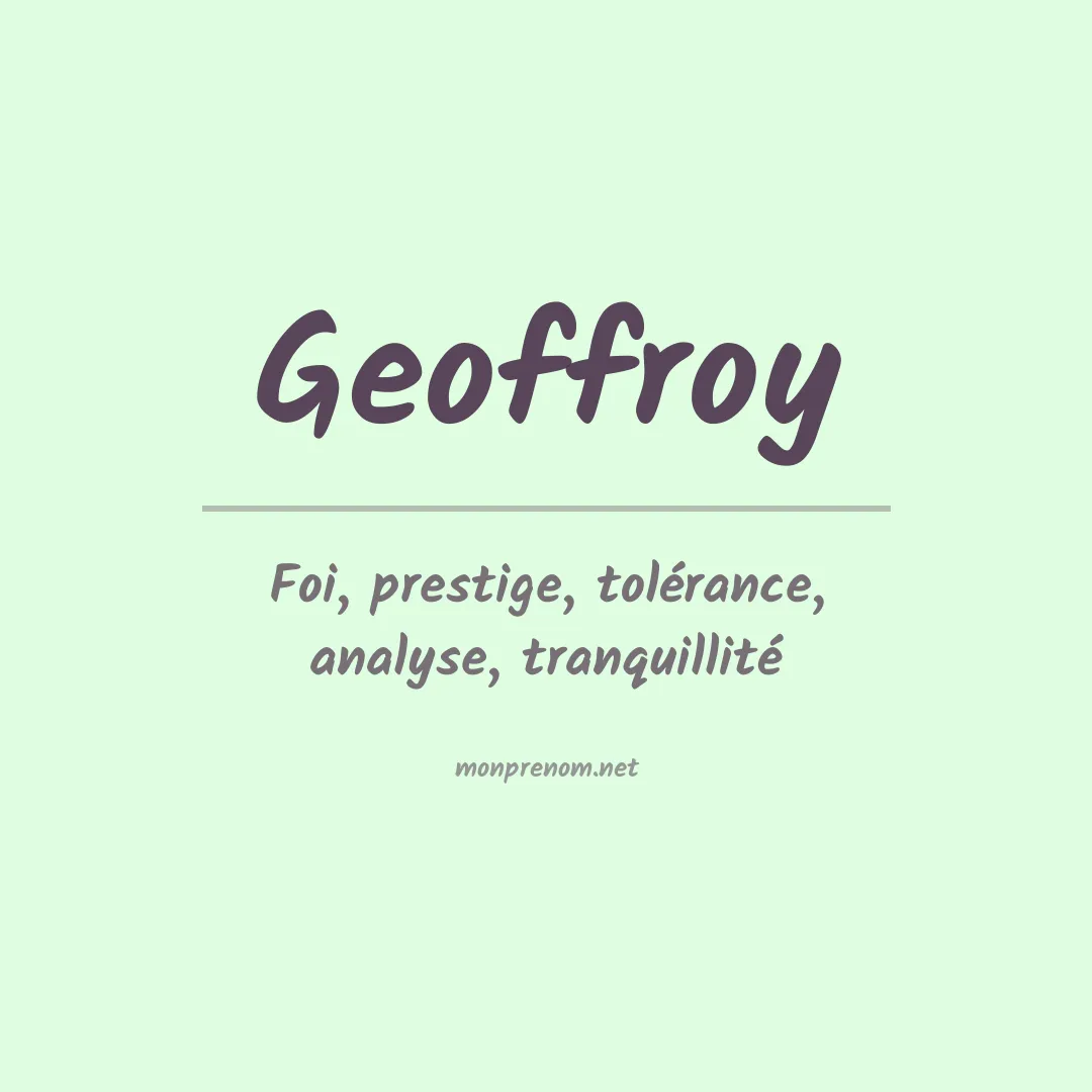 Prénom Geoffroy