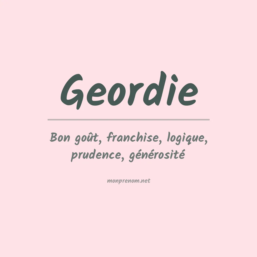 Signification du prénom Geordie