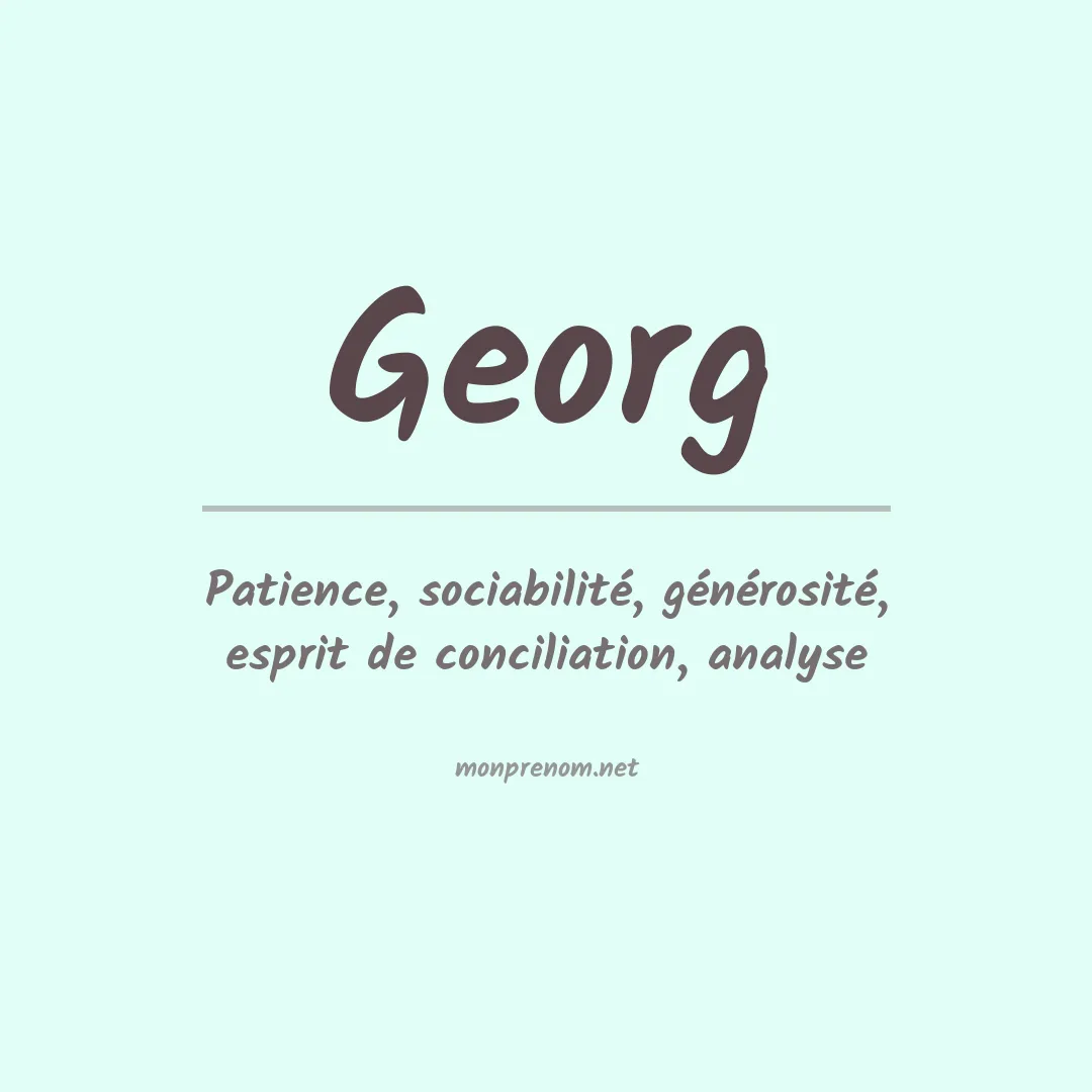 Prénom Georg