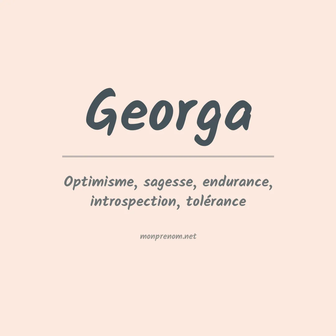 Signification du prénom Georga