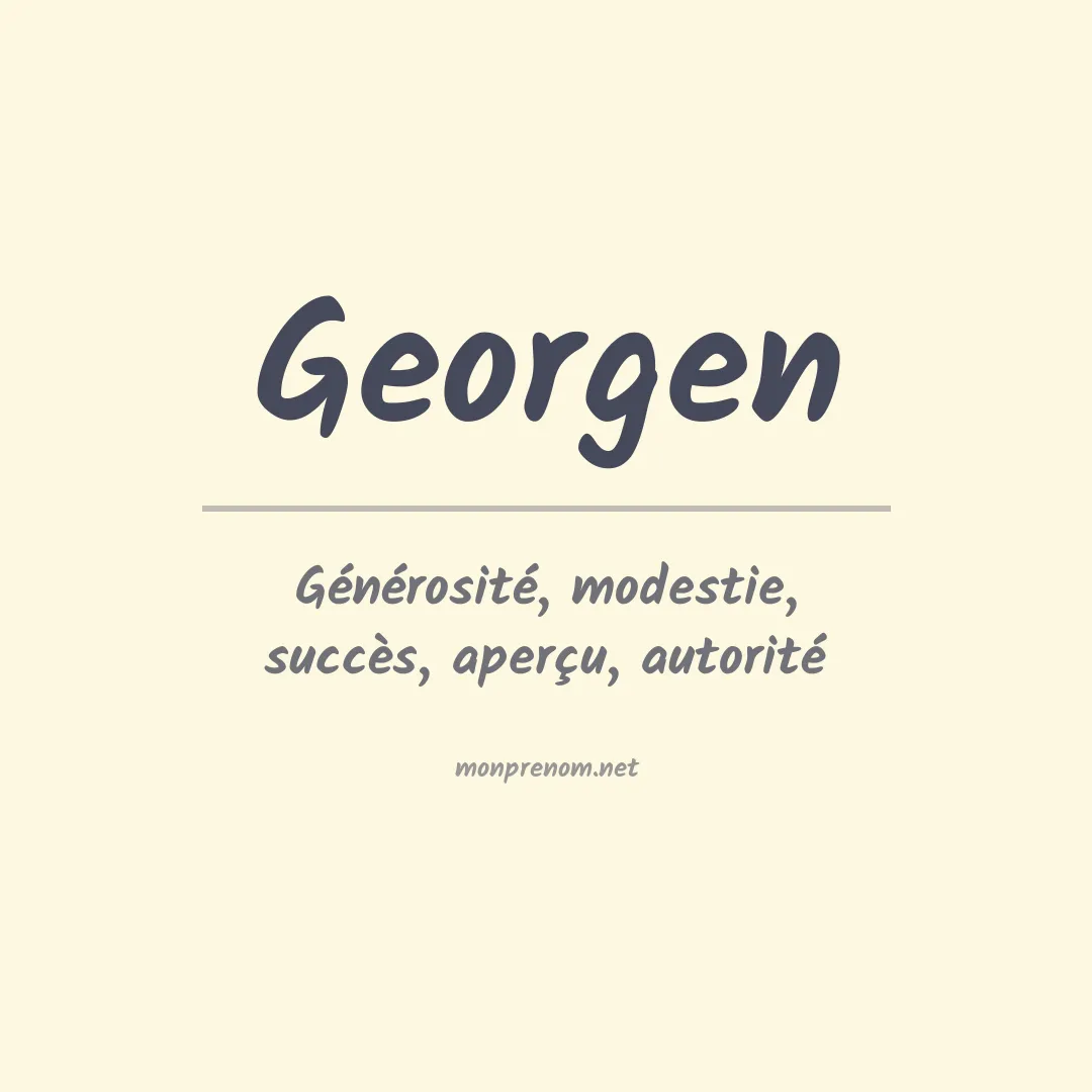 Prénom Georgen