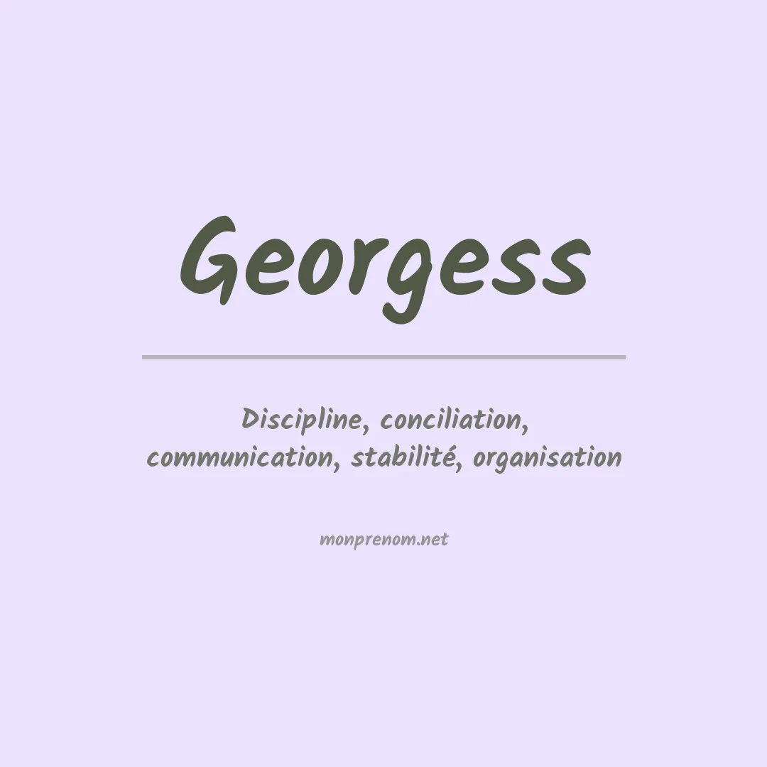 Prénom Georgess