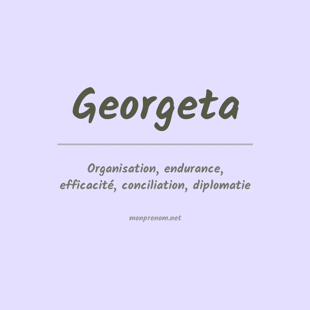 Signification du prénom Georgeta