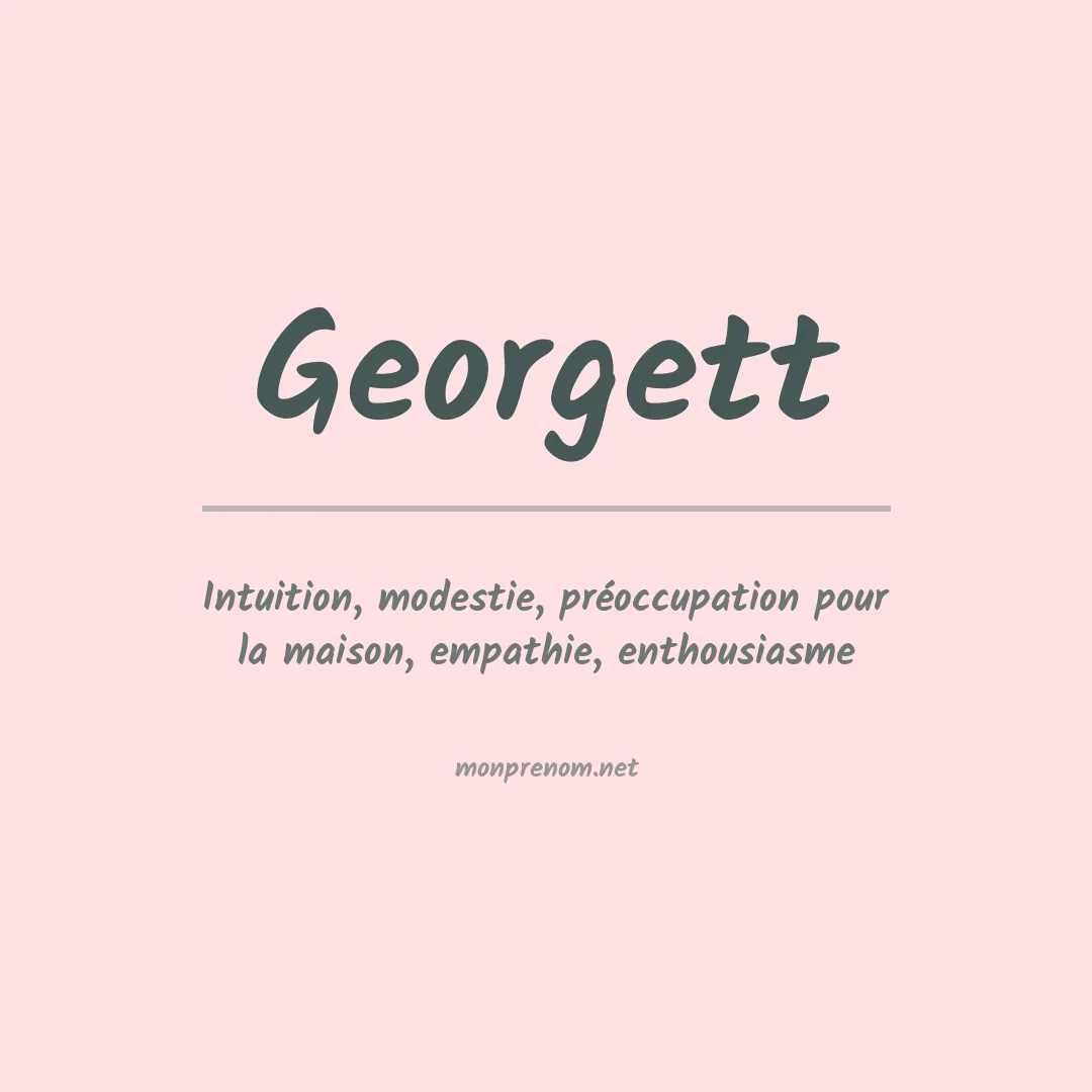 Prénom Georgett