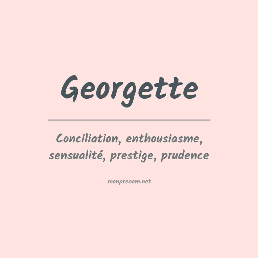 Prénom Georgette