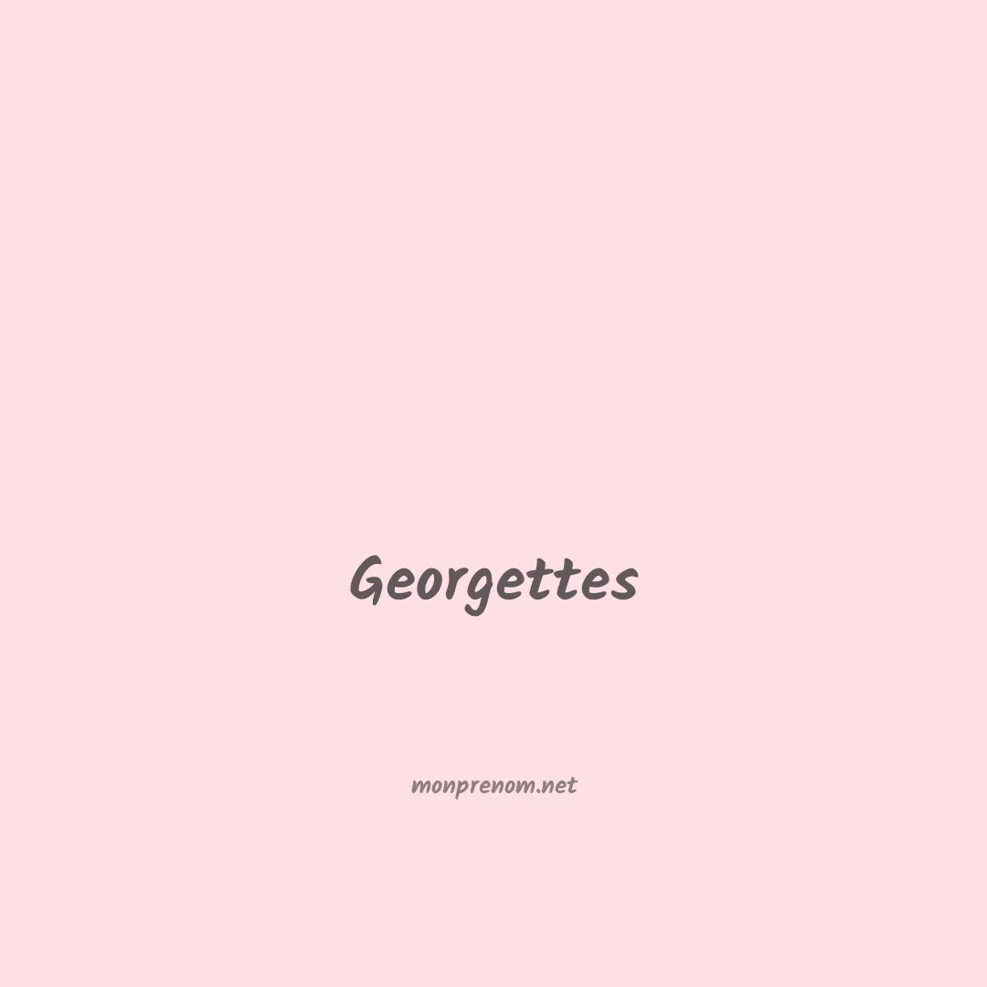 Georgettes en chinois