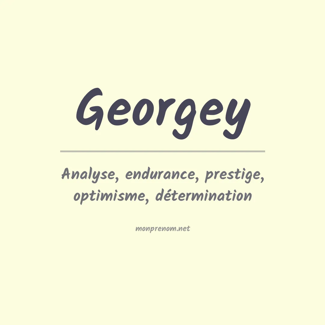 Prénom Georgey