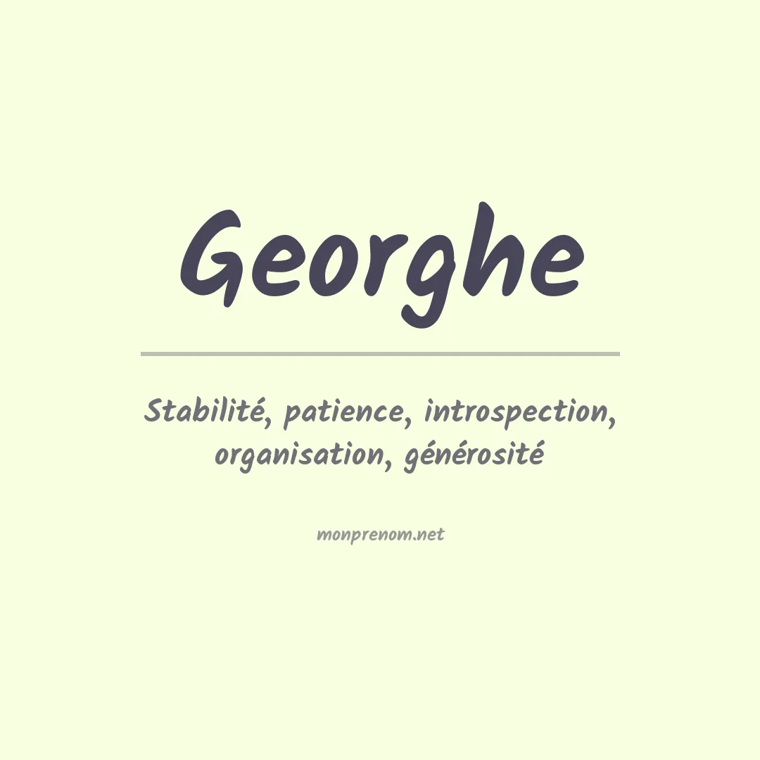 Signification du prénom Georghe