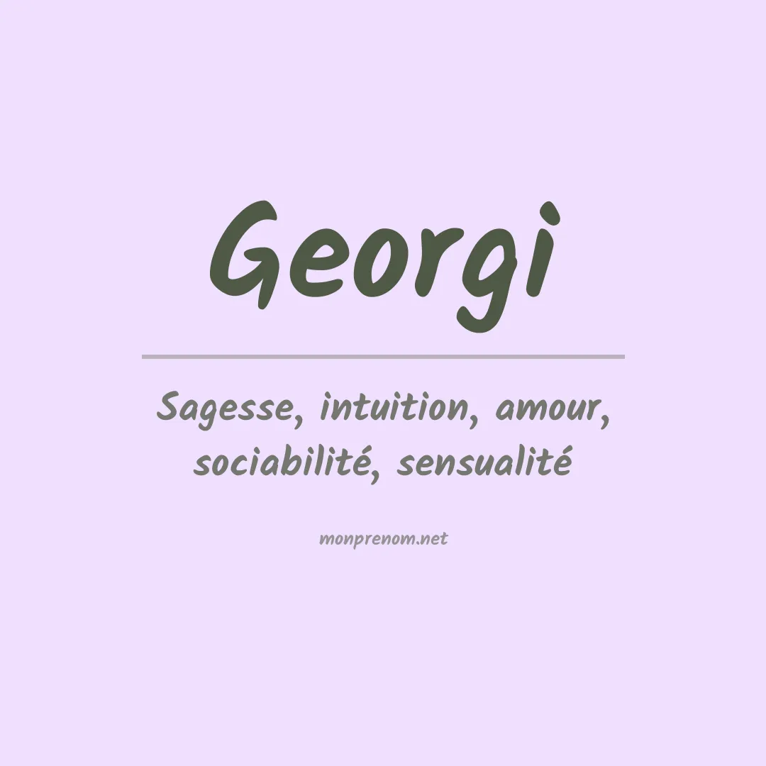 Prénom Georgi