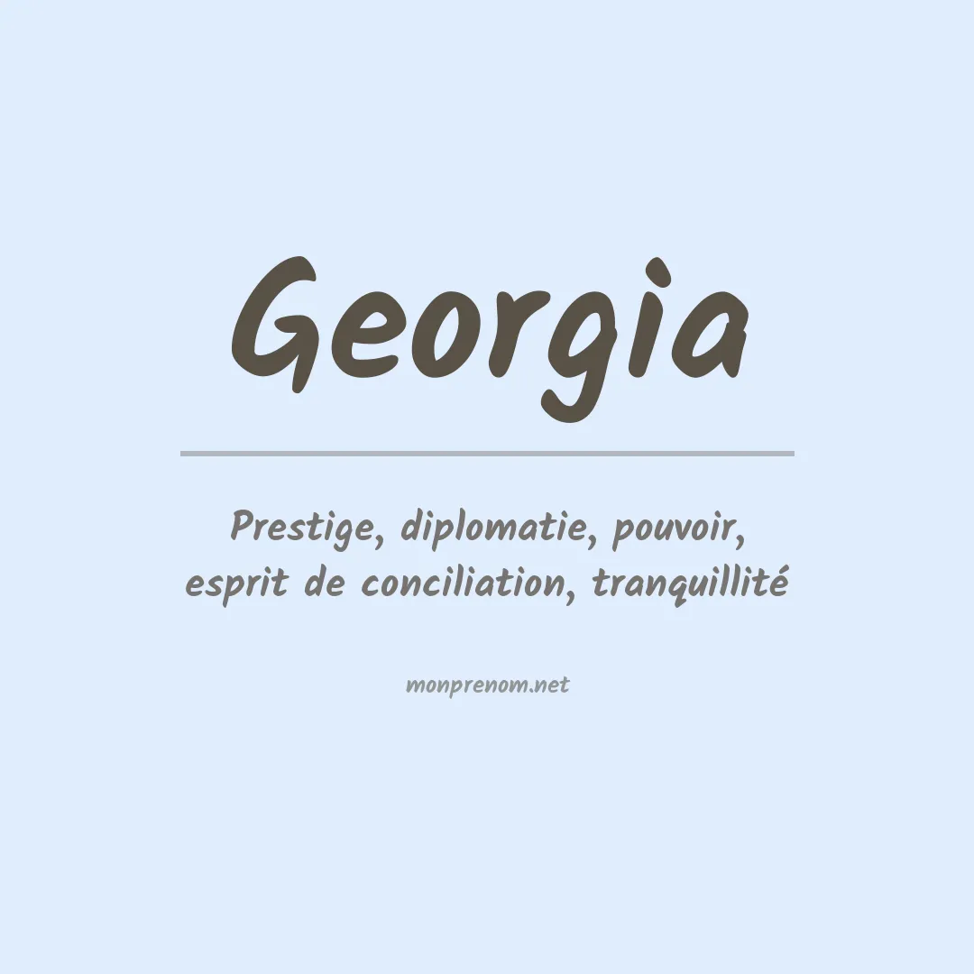 Prénom Georgia