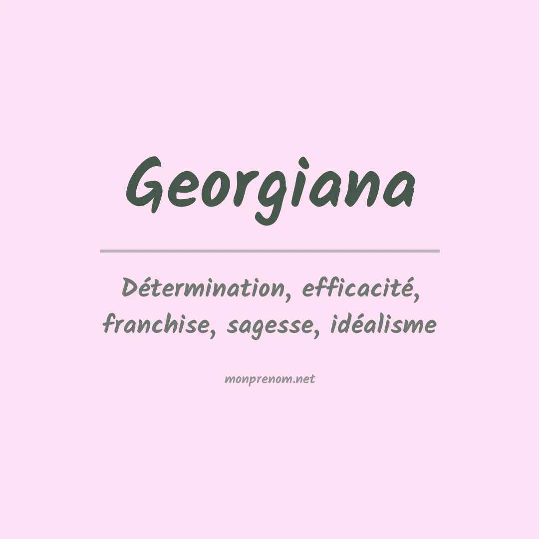 Signification du prénom Georgiana
