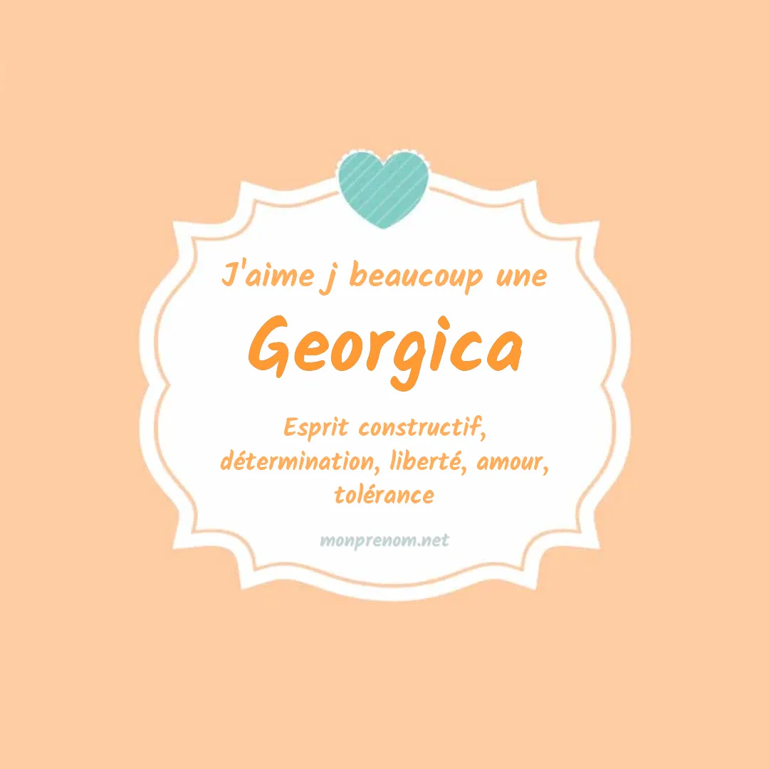 J'aime beaucoup Georgica