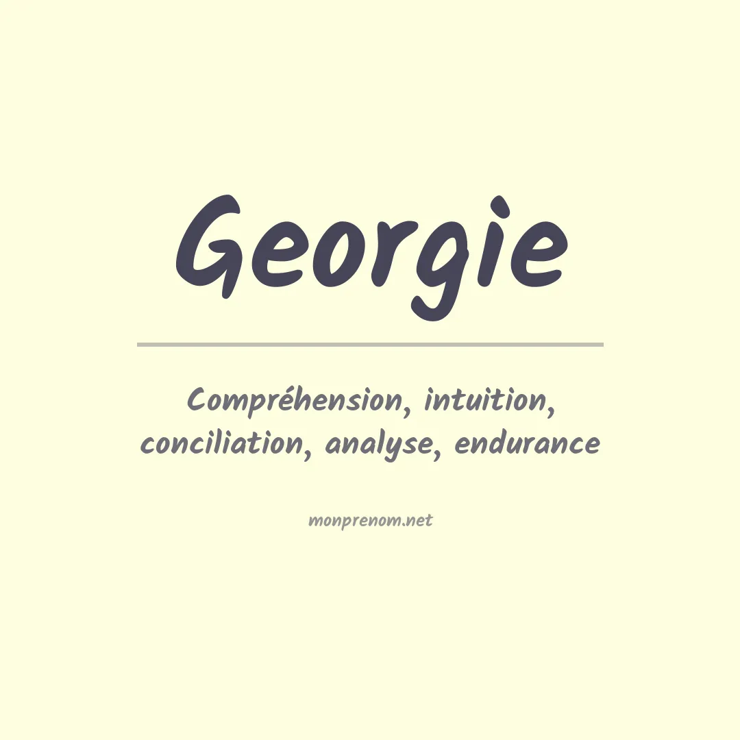 Prénom Georgie