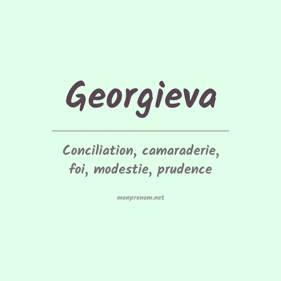 Signification du prénom Georgieva